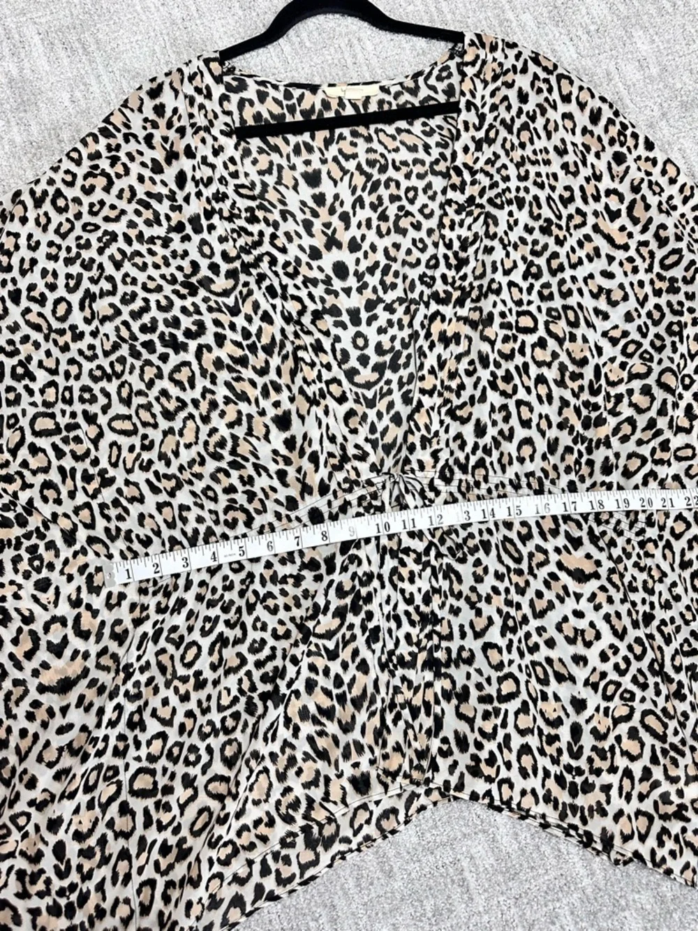 Brian & Em Leopard Print Tie-Front Swim Coverup | 1X - Picture 6 of 8